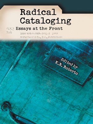 cover image of Radical Cataloging